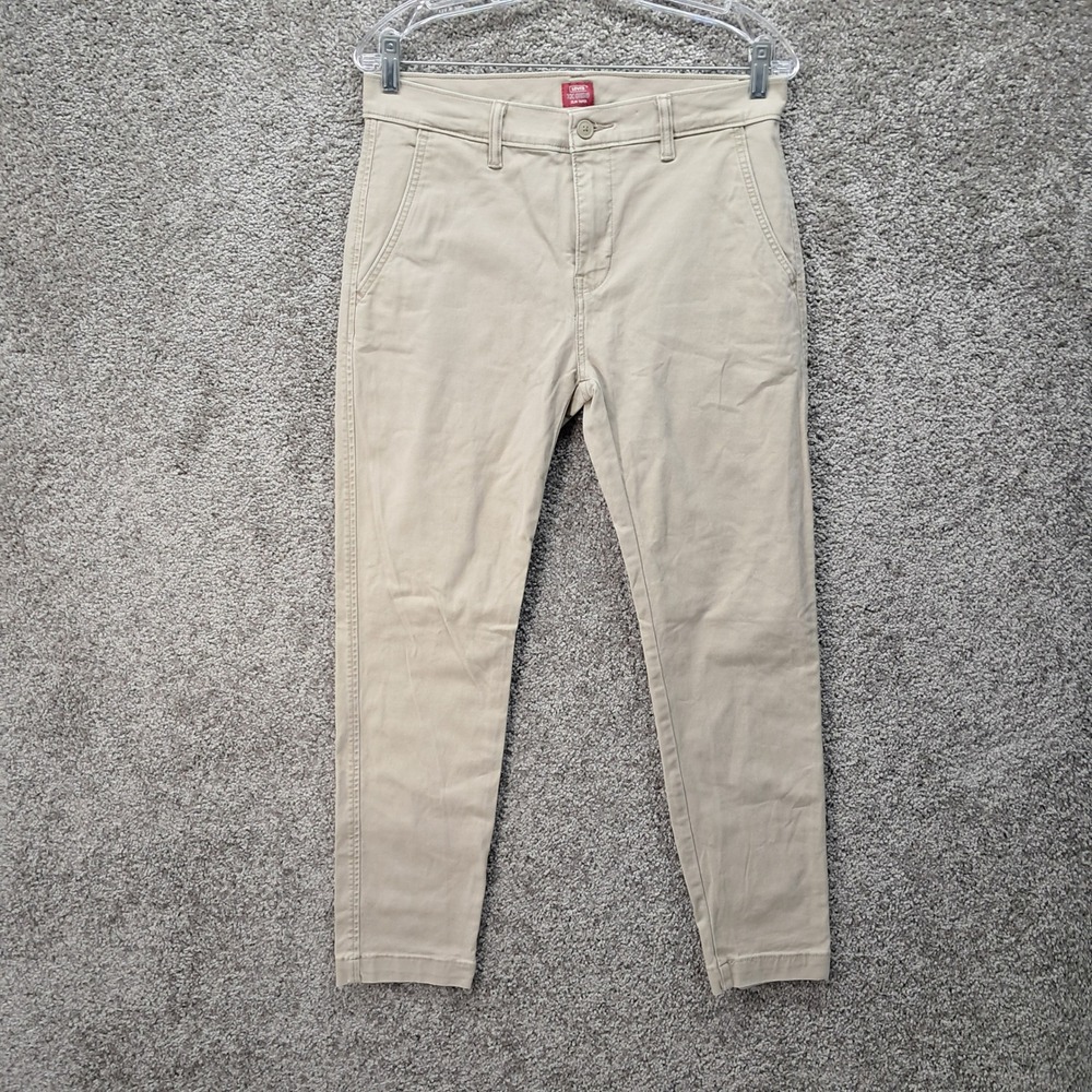 Levis XX Chino Slim Taper Mens Tan Khaki Stretch Pants 32x27